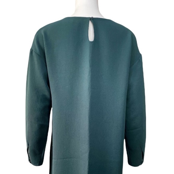 NWOT Aritzia Wilfred Shift Green Long Sleeve Mini Dress Size 4 - Picture 8 of 16